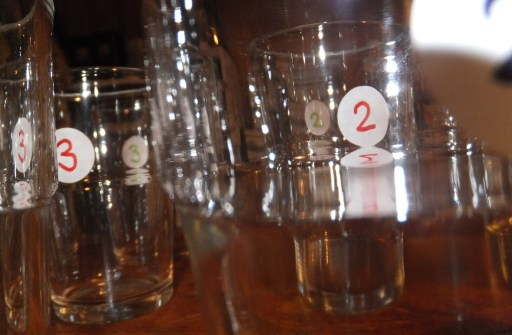 Close up whisky waffle