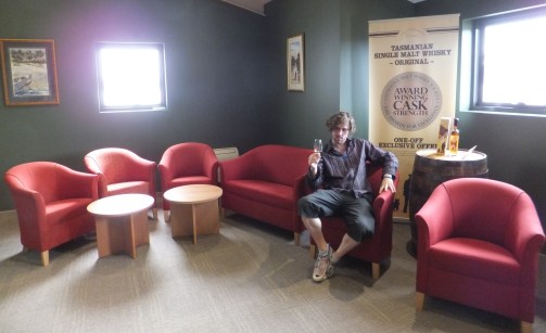 Nick pondering the meaning of life over the cask strength whisky waffle